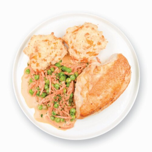 Home Chef Complete Meal Kit Roasted Bone in Skin on Chicken Pot Pie Perspective: top