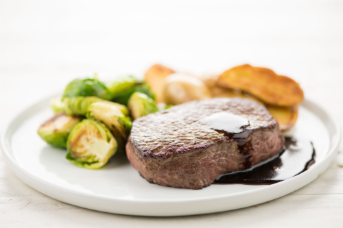 Home Chef Complete Meal Kit Sirloin Steak with Balsamic Sauce Perspective: top