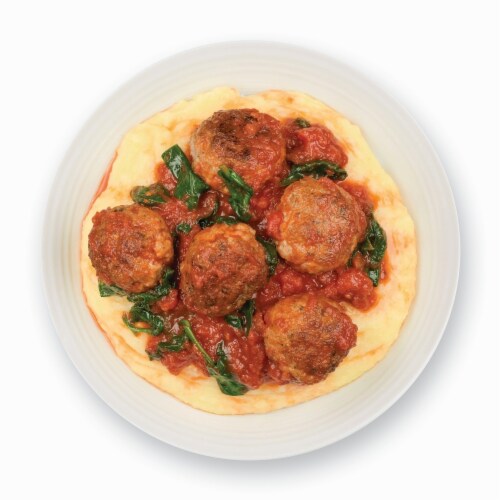 Home Chef Express Italian Pork Meatballs & Polenta Perspective: top