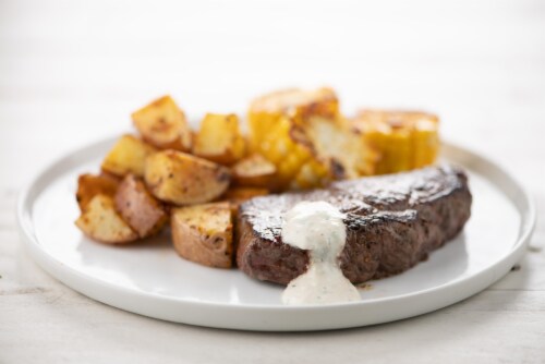Home Chef Meal Kits Steak with Creamy Ranch Sauce Perspective: top