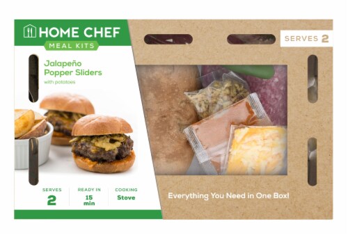 Home Chef Meal Kit Jalapeno Popper Sliders with Potatoes Perspective: top