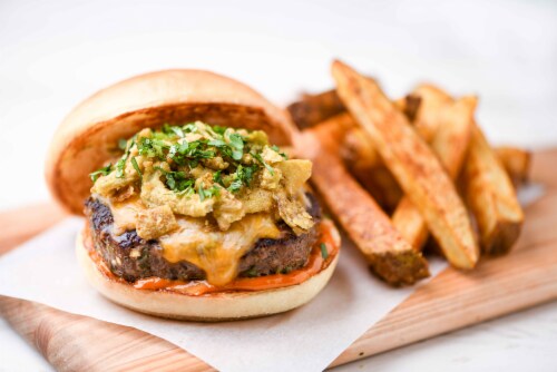 Home Chef Meal Kit Jalapeño Popper Burger Perspective: top