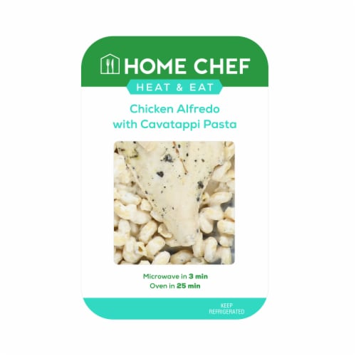 Home Chef Heat & Eat Chicken Alfredo with Cavatappi Pasta Perspective: top