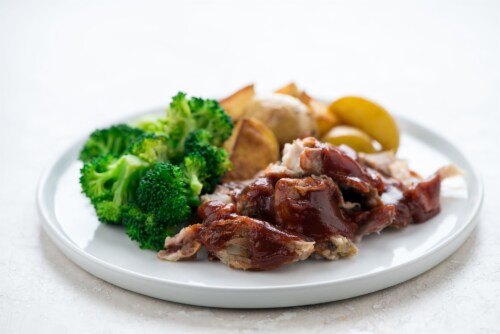 Home Chef Heat & Eat BBQ Pulled Pork with Broccoli Perspective: top