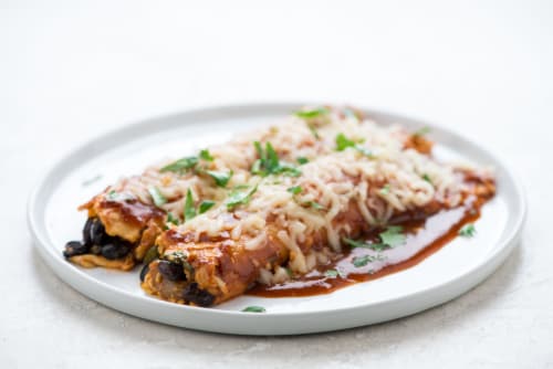 Home Chef Heat & Eat Red Veggie Enchilada Perspective: top