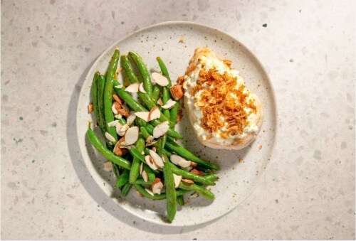 Home Chef® Oven Kit Goat Cheese-Crusted Chicken With Green Beans and Almonds Perspective: top