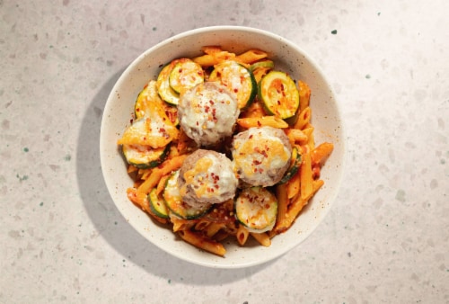 Home Chef® Oven Kit Marinara Penne And Ricotta Meatballs Perspective: top
