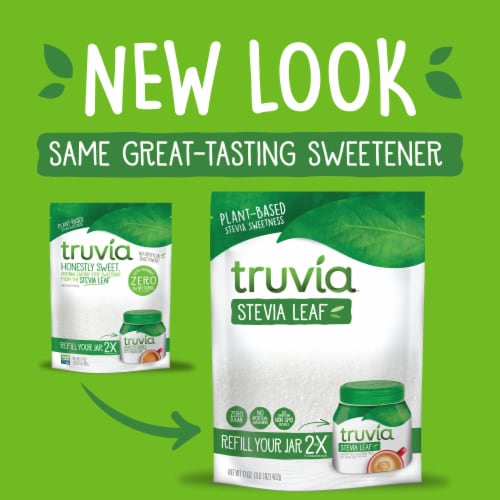 Truvia Original Calorie-Free Sweetener from the Stevia Leaf, Spoonable Refill Bag Perspective: top
