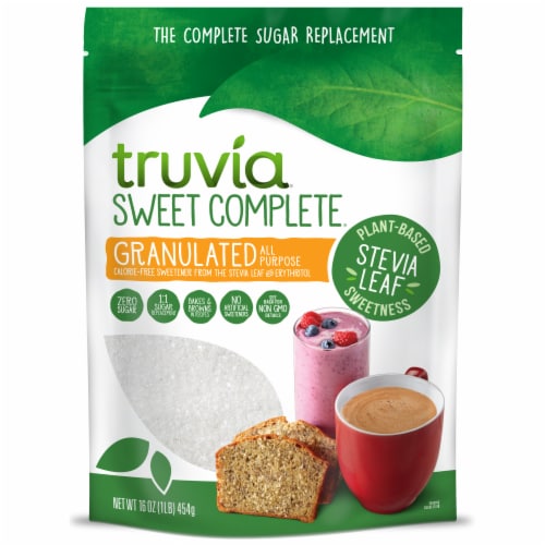 Truvia Sweet Complete Granulated All-Purpose Calorie-Free Sweetener from the Stevia Leaf Bag Perspective: top