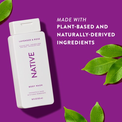 Native Body Wash with Lavendar & Rose Perspective: top