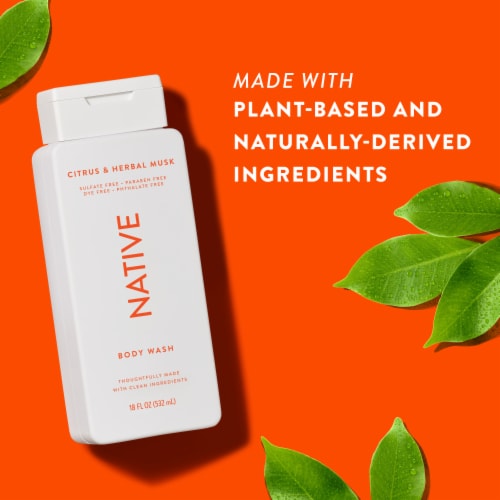 Native Body Wash with Citrus & Herbal Musk Perspective: top