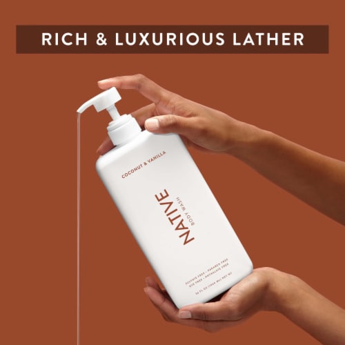 Native Body Wash Pump with Coconut & Vanilla Perspective: top
