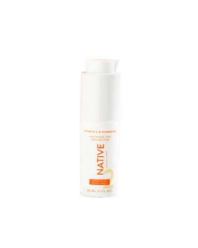 Native Brightening Facial Serum with Vitamin C & Vitamin B3 Perspective: top