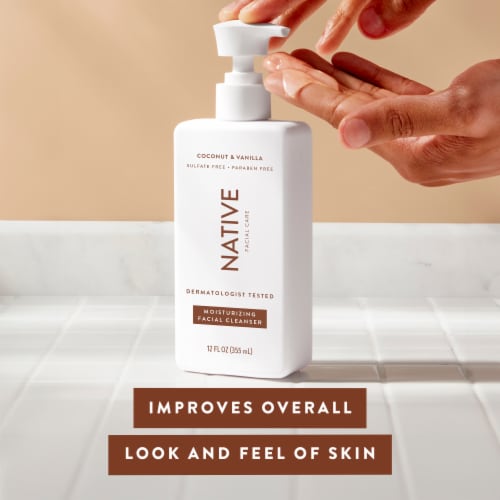 Native Niacinamide Moisturizing Coconut and Vanilla Facial Cleanser Perspective: top
