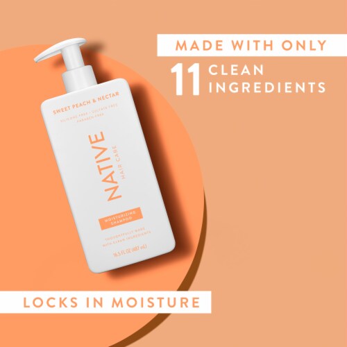 Native Moisturizing Shampoo with Sweet Peach and Nectar, Sulfate Free for Women and Men Perspective: top