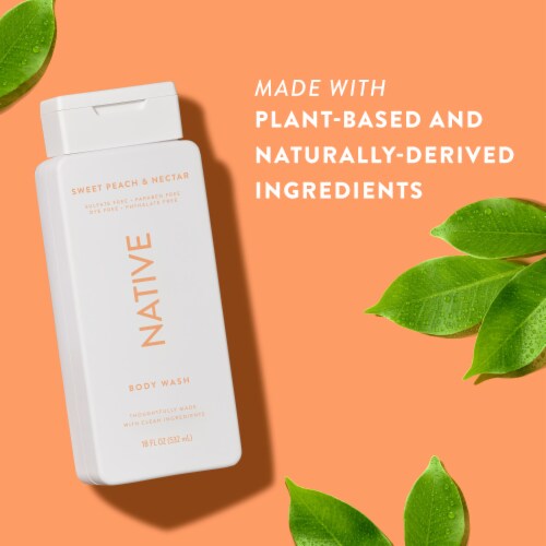 Native Body Wash with Sweet Peach And Nectar Perspective: top