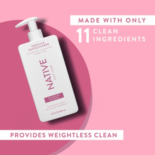 Native Volumizing Shampoo Vanilla & Cactus Flower Scent Perspective: top