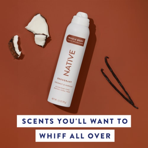 Native Whole Body Deodorant Spray - Coconut & Vanilla Perspective: top