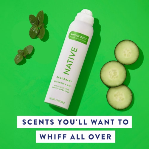 Native Whole Body Deodorant Spray - Cucumber & Mint Perspective: top