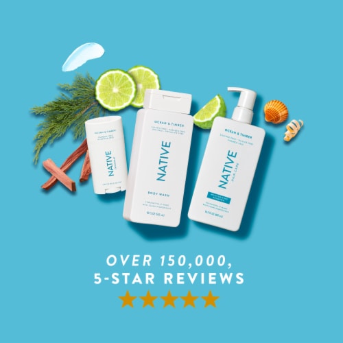 Native Ocean & Timber Moisturizing Shampoo Perspective: top