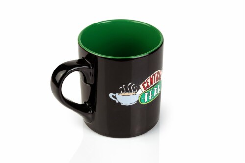 Friends Central Perk Ceramic 14oz Black Ceramic Mug Perspective: top