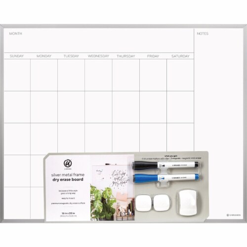 U Brands™ Magnetic Dry Erase Board Calendar Value Pack Perspective: top