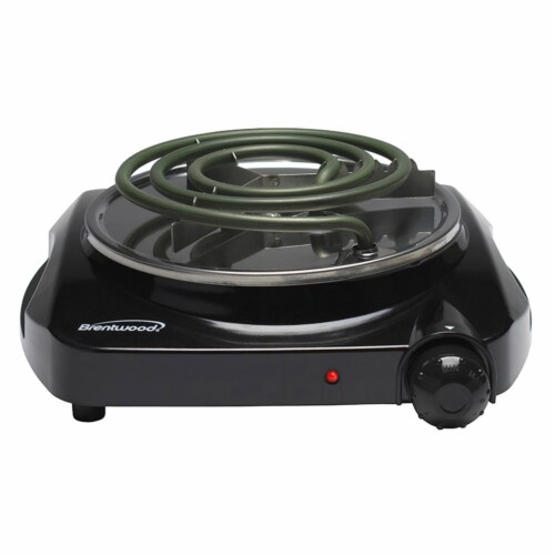 Brentwood Electric 1000 W Single Burner - Black Perspective: top