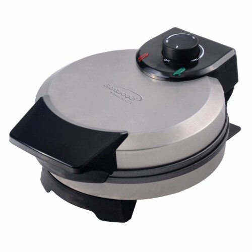 Brentwood Select Nonstick Belgian Waffle Maker in Stainless Steel Perspective: top