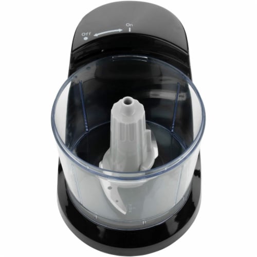 Brentwood MC-109BK 1.5 Cup Kitchen Countertop Mini Food Chopper Processor, Black Perspective: top