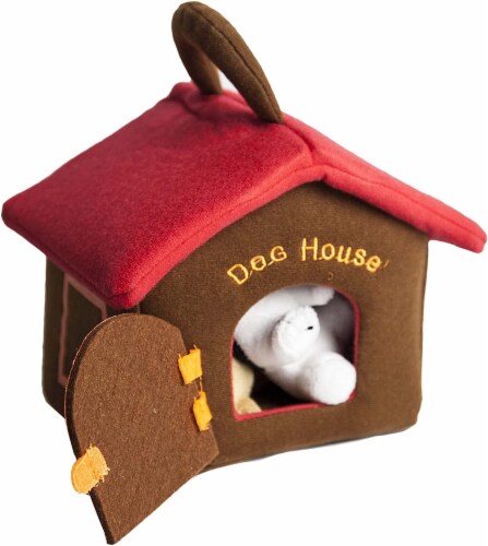 KOVOT Plush Pet Puppy Dog House 4 Barking Animal Sound Toys with