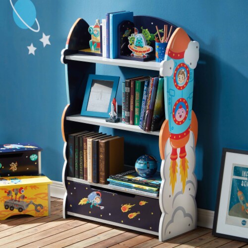 Fantasy Fields Outer Space Wooden 3 Shelf Bookcase Perspective: top