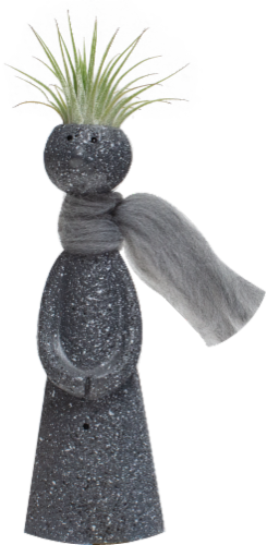 Cozy Thinkers Polyresin Figure with Tillandsia Perspective: top