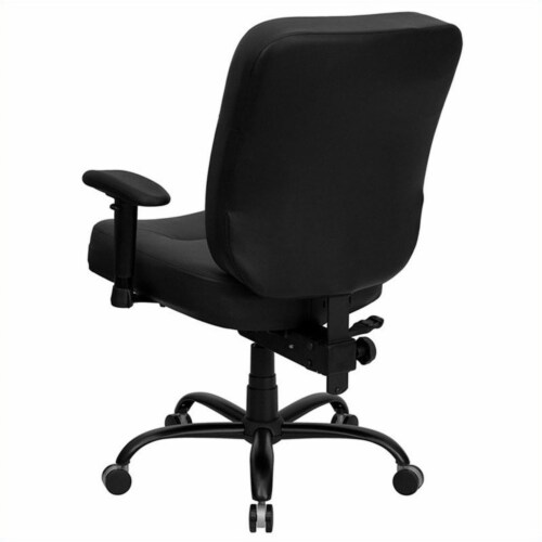 Flash Furniture Hercules Series Leather Office Chair in Black 1