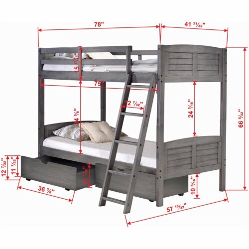 Donco louver twin over full bunk bed discount
