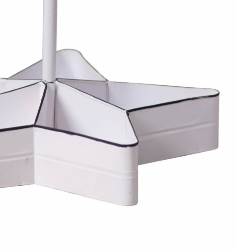 Irvin's Country Tinware Star Table Top Organizer in White Perspective: top