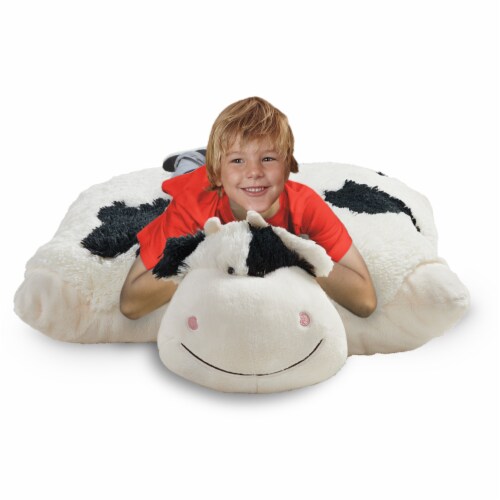Pillow Pets Jumboz Cozy Cow Plush Toy Perspective: top