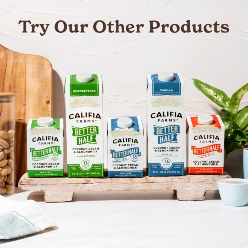 Califia Farms® Unsweetened Better Half™ Almond Milk Half and Half Perspective: top