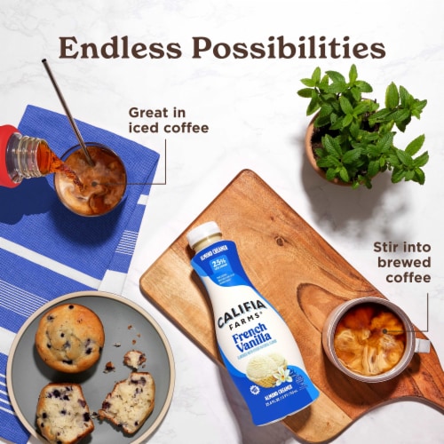 Califia Farms® French Vanilla Almond Milk Coffee Creamer Perspective: top