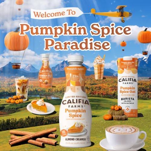 Califia Farms® Pumpkin Spice Almondmilk Creamer Perspective: top