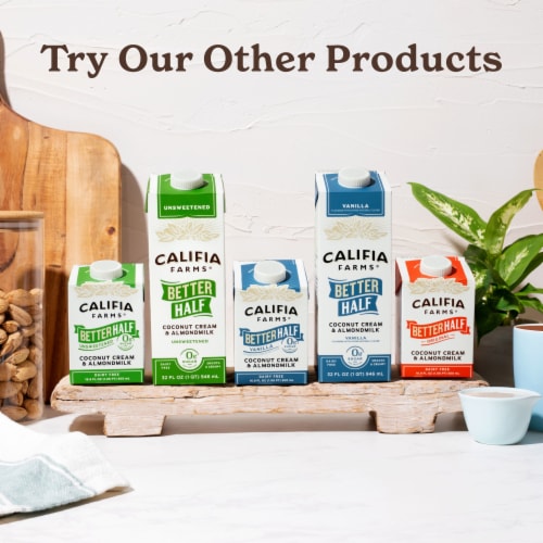 Califia Farms - Better Half Unsweetened 32oz Perspective: top