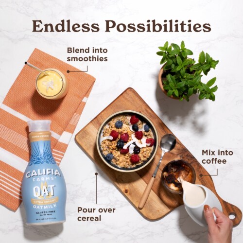 Califia Farms® Extra Creamy Oat Milk Perspective: top