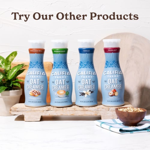 Califia Farms® Vanilla Oat Milk Coffee Creamer Perspective: top