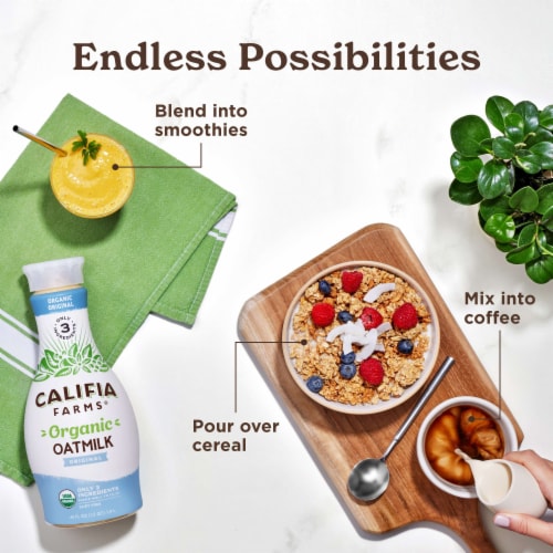 Califia Farms® Dairy Free Organic Original Oat Milk Perspective: top