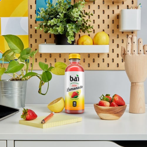 Bai® Antioxidant Infused Sao Paulo Strawberry Lemonade Flavored Bottled Water Perspective: top