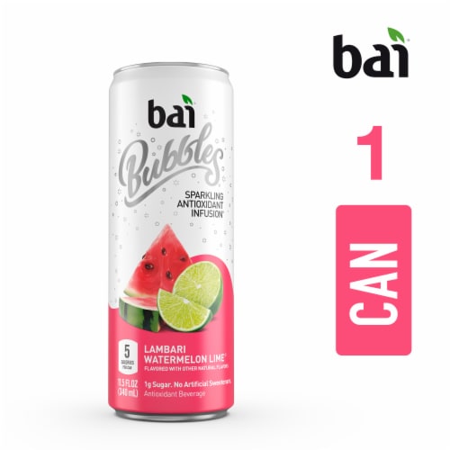Bai Bubbles Lambari Watermelon Lime Sparkling Beverage Perspective: top