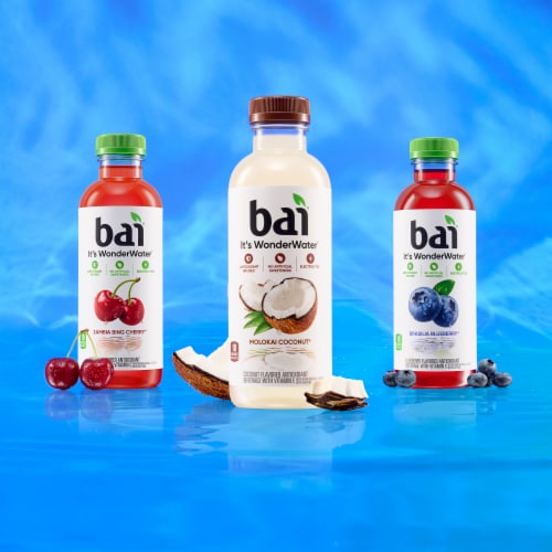 Bai Zambia Bing Cherry Water Beverage Bottles Perspective: top
