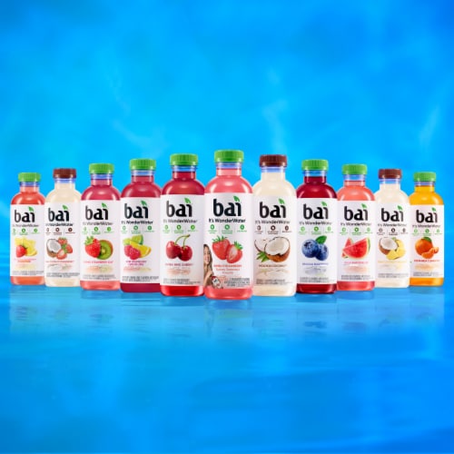 Bai Shala Coconut Strawberry Antioxidant Infused Water Beverage Bottle Perspective: top