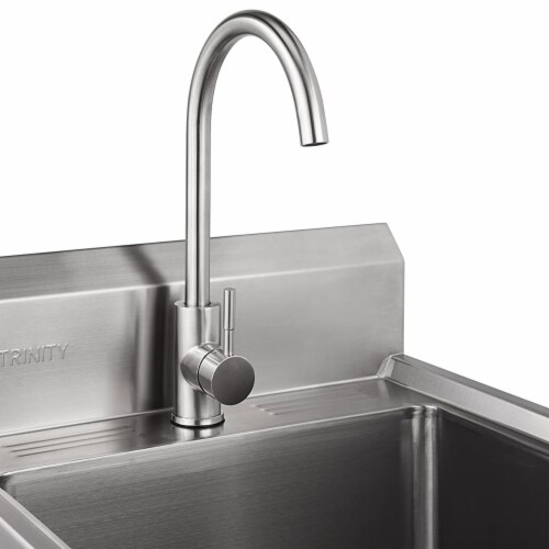 TRINITY Stainless Steel Free Standing Utility Sink with Installation
