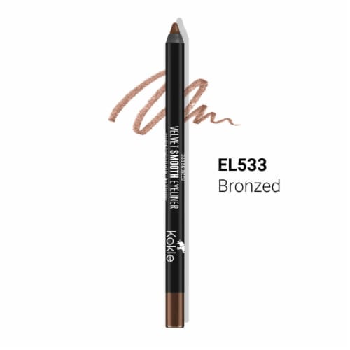 Kokie Professional Velvet Smooth Eyeliner Waterproof Longwearing EL533 Bronzed Perspective: top