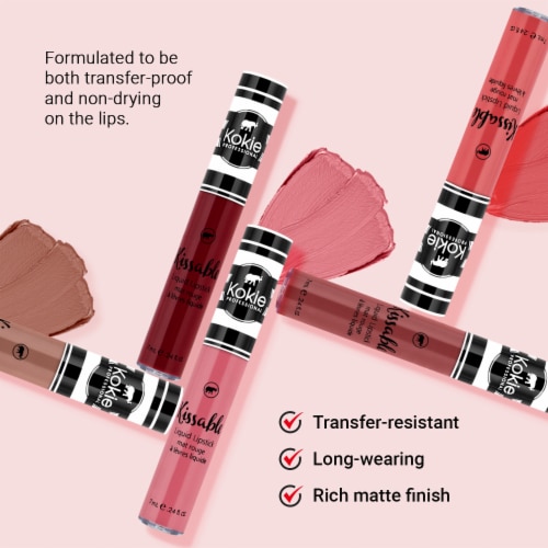 Kokie Professional Kissable Liquid Lipstick Rich Matte Finish Unstoppable VM824 Perspective: top